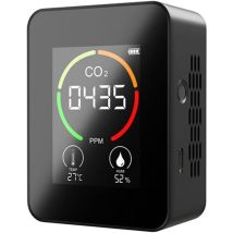 CO2 Détecteur, Moniteur Dioxyde Carbone CO2, Ecran LED, Moniteur Qualité L'air Température et Humidité pour la Maison, le Bureau, la Salle de Sport,