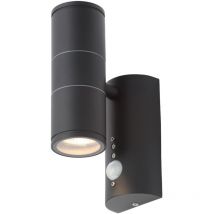 Coast - Forum Islay pir 2 Light Outdoor Up Down Wall Lamp Black IP44