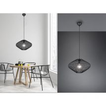 Pendelleuchte cobain 1-flammig Metall Gitterschirm Schwarz, ø 38cm