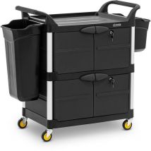 Ulsonix - Carro de limpieza industrial - bloqueable - 150 kg - 3 estantes