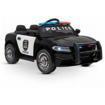 Coche eléctrico de policía 2x 30W - marcha delant./traser., Sirena y Megáfono