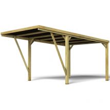 Cerland - forest style - Cochera Victor Moderne 16,5 m² (3,22 x 5,11 x 2,60 m) – Madera de Pino Tratada en Autoclave Verde Clase 3 – Techo de