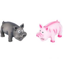 Cochon latex avec son réel 15cm couleurs assorties