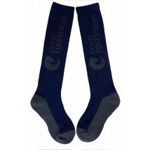 Coco Equestrian Blue Unisex Adult Breathable Knee High Long Boot Horse Riding Socks - 1 Pair