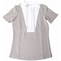 Coco Equestrian Grey Ladies Womens Kids Short Sleeve Horse Riding Equestrian Show Shirt - s