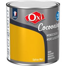 Peinture d'intérieur monocouche pour murs & boiseries fini mat velours OXI COCOONING MURS & BOISERIES MAT VELOURS Safran 0.5 litre