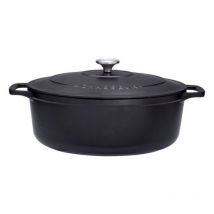 Chasseur - Cocotte ovalada de hierro fundido esmaltado 25cm negro sublime - puc472501