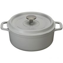 Cocotte ronde en fonte d'aluminium 32cm gris - Invicta - PUV402322