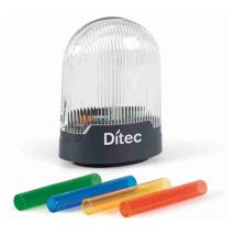 Code ditec FL24 Feu clignotant 24 Vdc avec clignotant contrôlé par le panneau électronique - Degré de protection IP44 (tubes colorés inclus dans