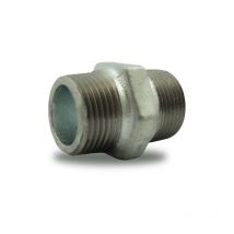 Mamelon en fonte malleable male/male, galvanise 1 1/2