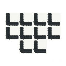 Codo 20mm goteo negro (Pack x 10) Accesorio de goteo imprescindible para cualquier instalación de riego por goteo. Útil para unir tuberías de 20mm.