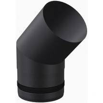 Codo 45o de acero inoxidable para estufa - ø 80 mm - Negro