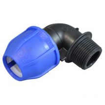 Conector de compresión de tipo codo 90o r/macho 32mm x 1'