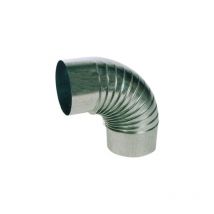 Theca - codo tubo estufa 90§ 100 mm rizado acero galv