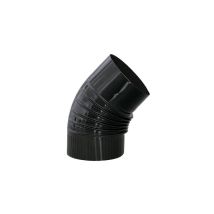 Codo Línea Negra Vitrificada 100/45o – 8435094701892 – 0,35 kg – Chimenea conexión