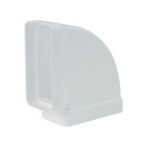 Codo de 90° rectangular horizontal blanco Blanco 55x220 Blanco 55x220