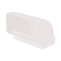 Vecamco - Codo de 90° rectangular vertical blanco Blanco 55x110 Blanco 55x110