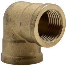 Codo de latón hembra-hembra 1-2