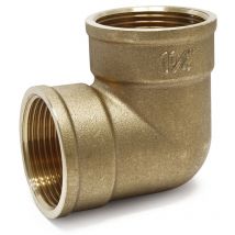 Xpotool - Codo de latón 90° con hembra doble 2x 39,59mm (1 1/4') para la conexión de tuberías