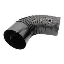 Theca - codo 90g estufa vitrificado 110mm. , Codo de estufa vitrificado brillo 0,5mmLongitud 1 metroAngulo 90oAncho 110mm.