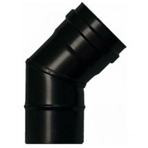 45o Ofenbogen 80mm schwarz verglast 1,2mm Pellet