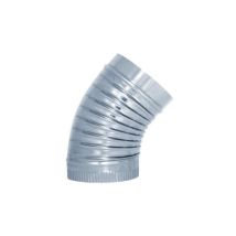 Codo Tubo Estufa 45 200 Mm Rizado Ac Galv Exojo