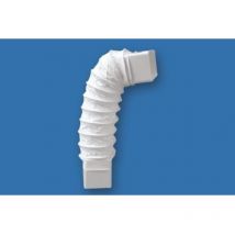 Codo ex/aire rectangular flexible 55x110mm ign/aut termop bl