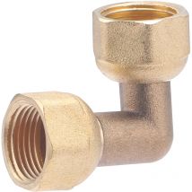 Codo Cobre Tuerca Libre quick plomberie - Hembra - Hembra 3/8