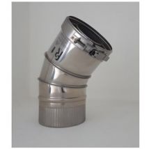 FR - codo pared doble inox 316L ø 80 45o pellet - CPD804564J
