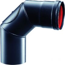 Kasart - Gomito pellet 10 cm 90 bioclimático acero negro