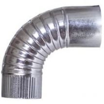 THECA codo 90g estufa galvanizado 110mm. , Codo de estufa galvanizado 0,5mmAngulo 90oAncho 110mm.