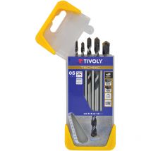 Coffret 5 forets béton gradués slr ø 4 à 10mm - Tivoly