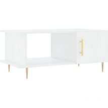 Jinlefu - Coffee Table High Gloss White 90x50x40 cm Engineered Wood vidaXL