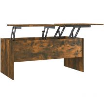 Coffee Table Smoked Oak 102x50.5x46.5 cm Engineered Wood vidaXL