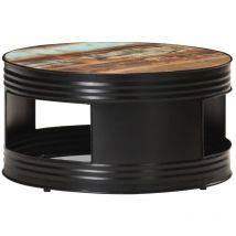 Vidaxl - Coffee Table Black 68x68x36 cm Solid Reclaimed Wood