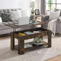 Coffee Table, Lift-Top Table Coffee Table for Living Room, 99.7x50x42.5cm Coffee Table with Storage,Brown