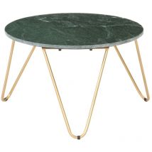 Bonnevie - Coffee Table,Center table,Low table Green 65x65x42 cm Real Stone with Marble Texture VSVS35255