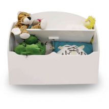 Terre De Nuit - Coffre à jouets en bois blanc mat - CF174
