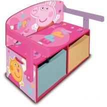 Arditex - Coffre à Jouets, Banc et bureau pupitre 3 en 1 - Peppa Pig