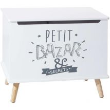 Atmosphera Créateur D'intérieur - Coffre de rangement 'petit bazar & secrets' blanc Atmosphera