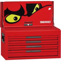 Teng Tools - Coffre à outils 4 tiroirs pour servante pro rouge TST26R4