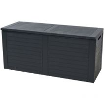Coffre boîte de rangement coussins de jardin 240 litres anthracite