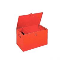 Coffre de Chantier avec Plateau Amovible Pierre Henry snor Métal Rouge 50x35x35cm - SN05