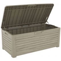 Toomax - Coffre de Jardin 550L Florida Effet bois L147xP72xH60 cm Couleur Taupe