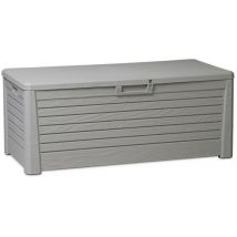 Toolmax - Coffre de Jardin Résine 550 Litres gris Effet bois florida 147 x 72 x 60 cm Haute résistance uv toomax