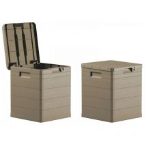 Kz Garden - Coffre de jardin 90L woody's 42xP44xH50 cm Résine