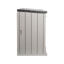 Toomax - Coffre de rangement extérieur keter en résine 880 litres Beige et marron- Malle de jardin sans vérins