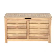 Beau Rivage - Coffre de jardin tera en bois d'acacia blanchi fsc 90x45x50 cm