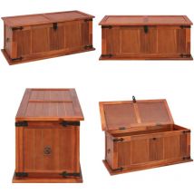 Coffre de rangement 90x45x40 cm Bois d'acacia solide - coffre de rangement - coffres de rangement - Home & Living - Brun