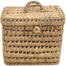 Coffre de rangement feuille de palmier Naturel 25x20x25 cm